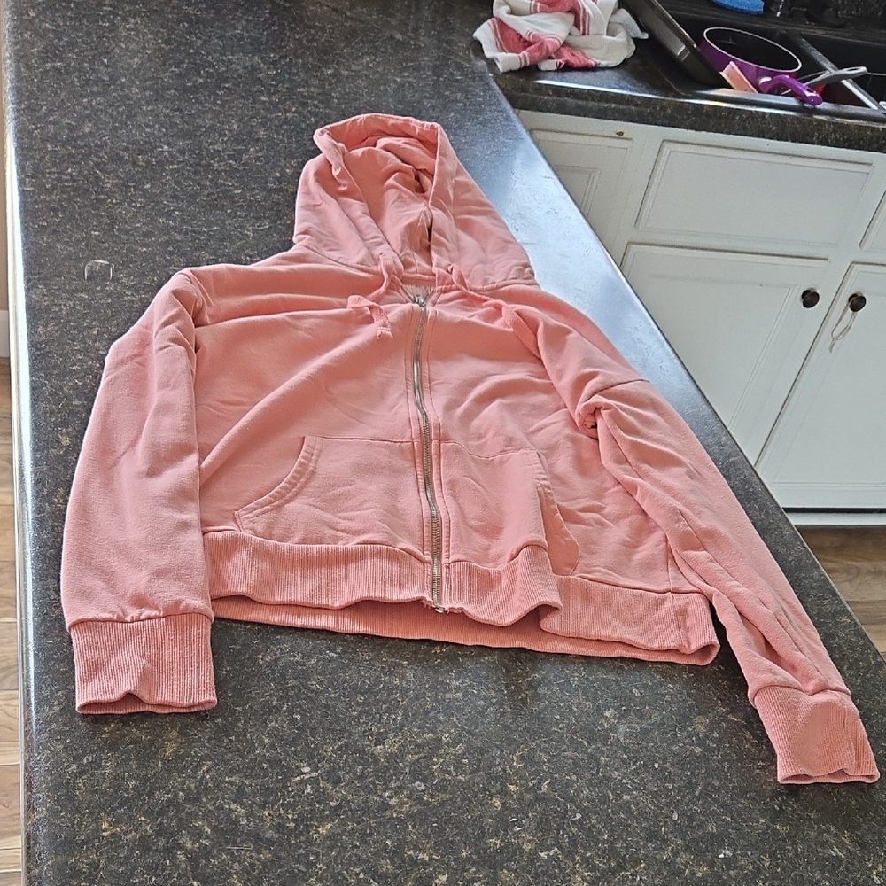Time and Tru Pink Zip-Up Hoodie